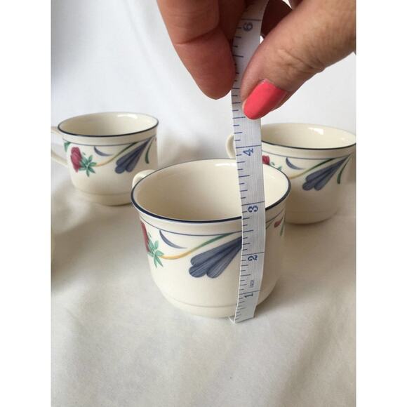 Lenox POPPIES ON BLUE Tea Cup (4 Four) Made in USA (eV 3) - Picture 9 of 9